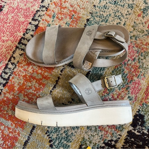 Timberland Womens Safari Dawn Taupe Flatform Sandals 8.5 Medium - Picture 1 of 8